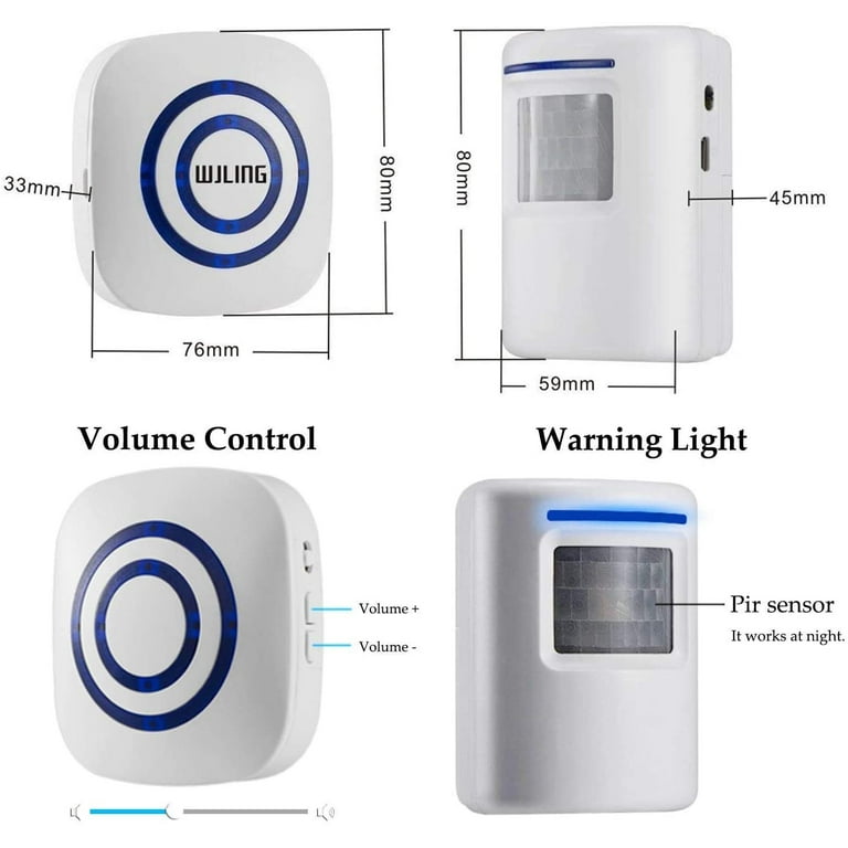 Motion Sensor Alarm, Wireless Driveway Alarm, Home Security