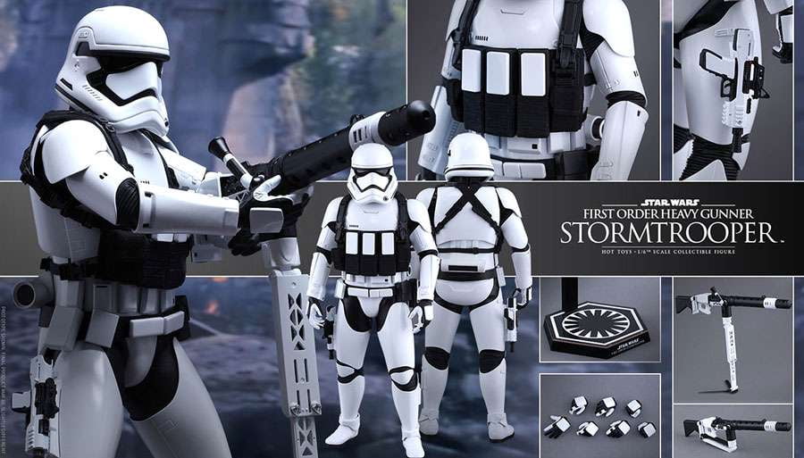 Star Wars The Force Awakens First Order Stomtrooper Heavy Gunner 1/6 Figure