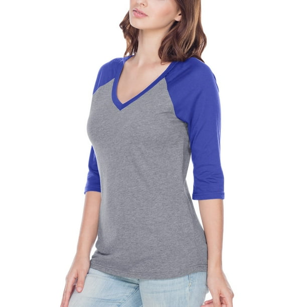 Kavio Womens Large Raglan Colorblock VNeck Knit Top 25 L Walmart