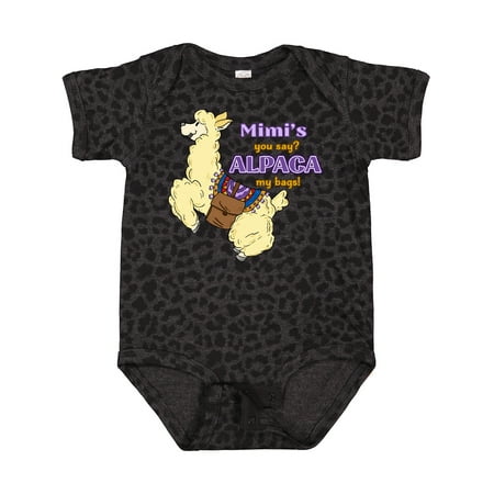 

Inktastic Cute Jumping Alpaca Mimi s You Say ALPACA My Bags Gift Baby Boy or Baby Girl Bodysuit