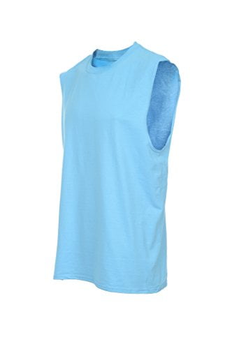 Fruit of the Loom Men's Sleeveless Tee Clear Turquoise 4XL - Walmart.com