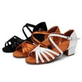 thumbnail image 6 of Sopiago Girls Latin Dance Shoes Kids Salsa Ballroom Dance Shoes Low Heel Girls Tango Dance Cha Cha Shoes Brown,3 (Little Kid/Big Kid), 6 of 6