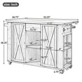 thumbnail image 3 of Outdoor Kitchen Island with Stainless Steel Top and Drop Leaf, Large Storage Outdoor Kitchen Island with Storage and Wheels, for Outdoor Cooking, Natural Wood, 3 of 9