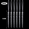 thumbnail image 3 of Xmas Tree Hanging Acrylic Snowflake Drop Icicle Pendants Crystal Ornaments Christmas Clear Pendants Home Party Decor New Year, 3 of 5