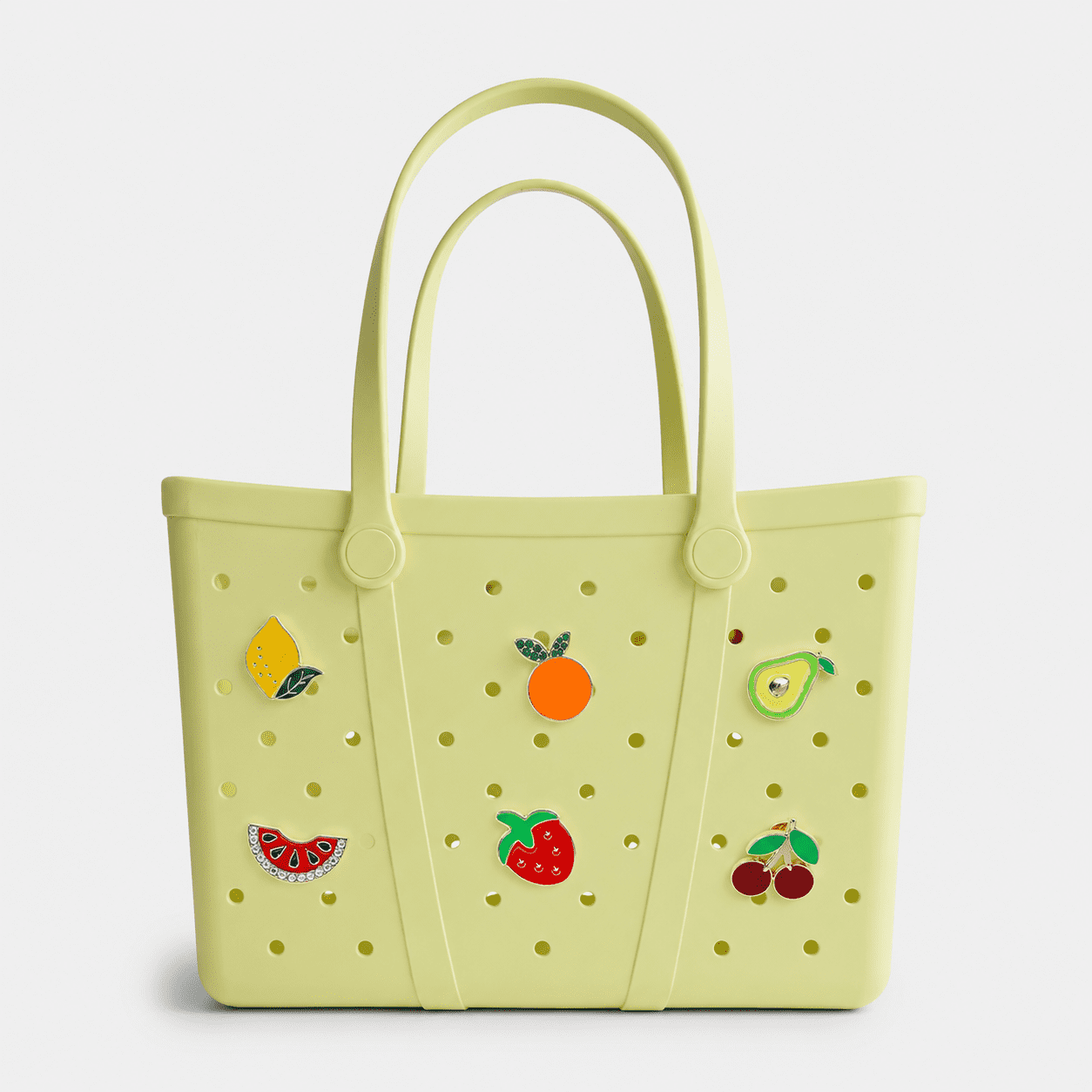 Time and Tru Women's Waterproof EVA Beach Tote Bag, Yellow