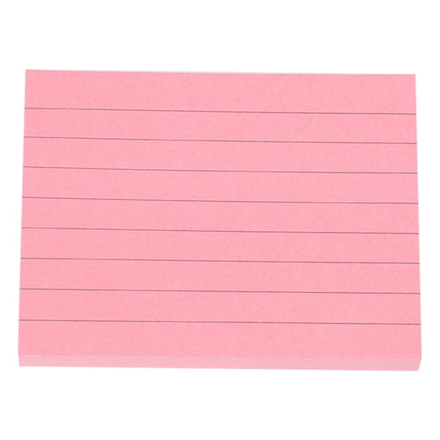 1 Pcs Colored Index Cards,Ruled Index Cards,Lined Flashcards for Studying,Colors Sticky Notes,Lined Colored Note Cards,Note Cards for Office,College,Home Organization,(Pink,3.97x2.99 in)