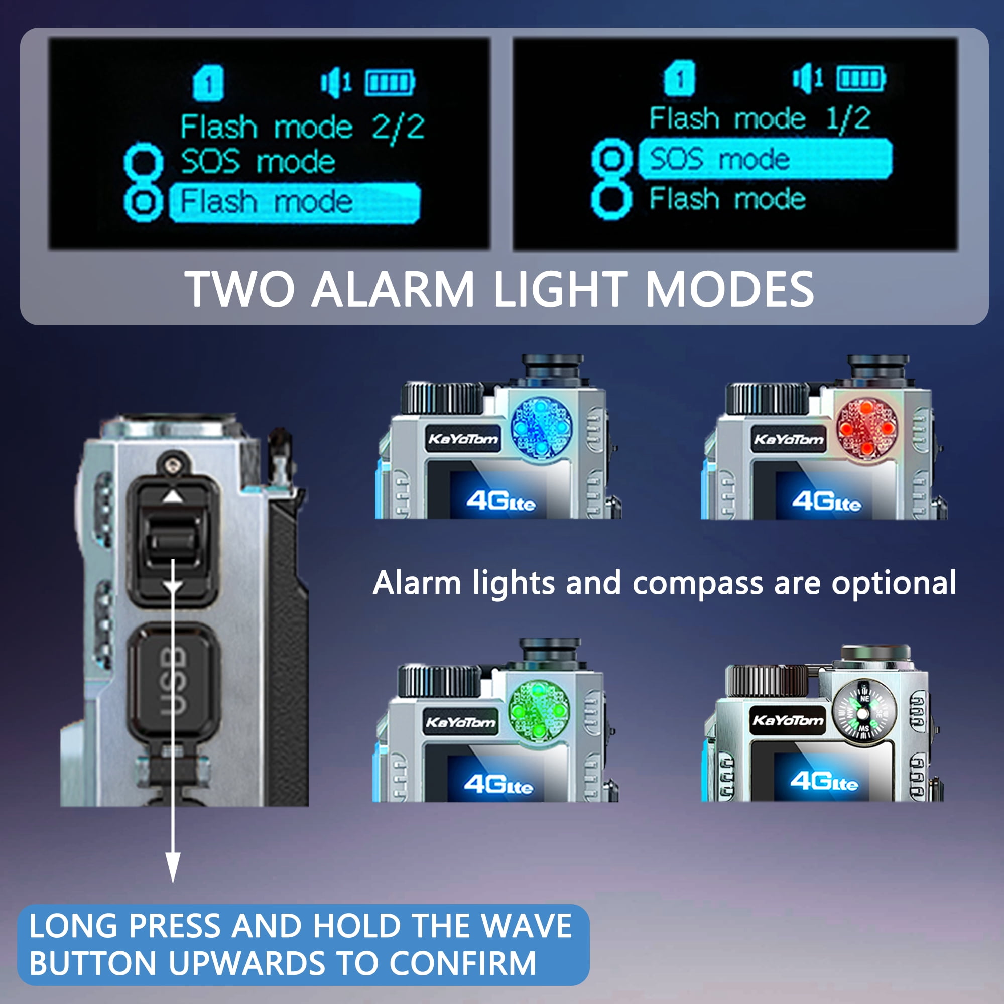 Global Walkie Talkie for Adult Long Range Two Way Radio,Laser Pointer,Party Lights Flashlight UV,2pcs