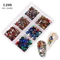 thumbnail image 1 of Fiudx Juego de Joyas para Uñas con Diamantes Color Champán, Piedras de Estrás de Colores, Material de Vidrio, Kit de Decoración de Manicura, Accesorios para Decoración de Uñas, Decoración para Teléfo, 1 of 2