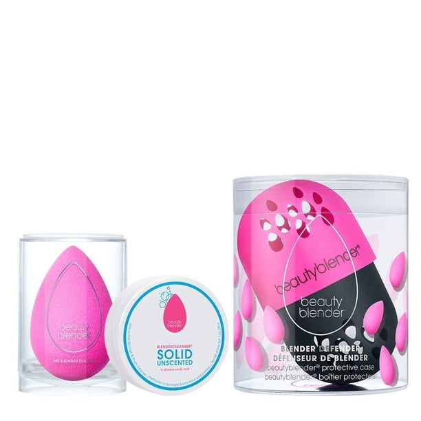 Esponja de maquillaje Beautyblender® Original Pink con funda y limpiador