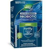 Nature's Way Extra Strength** Probiotic Fortify Adult Capsules, 50 Billion Cultures, Unisex, 30 Ct