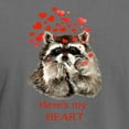 thumbnail image 3 of CafePress - Here's My Heart Cute Raccoon Blowing Kisse T Shirt - Mens Comfort Colors Shirt, 3 of 5