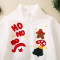 thumbnail image 4 of Mepaouo Baby Boy Half Zip Shirts Toddler Turtleneck Long Sleeve Chirstmas Pullover Fall Winter Clothes White 6-12 Months, 4 of 7