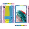 thumbnail image 4 of Dteck Case for Samsung Galaxy Tab A8 10.5-inch X200 X205 X207,Shockproof Rubber 3-Layer Protection Case Heavy Duty Kickstand Cover for Galaxy Tab A8 10.5 (2022),Pink/Colorful, 4 of 6