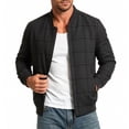 thumbnail image 2 of Guluxicc Men's Plaid Jackets with Zip Pockets Full Zipper Long Sleeve Baseball Jackets for Everyday Gym Workout Wear Summer Fall Casual Jackets, 2 of 5