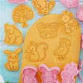 thumbnail image 2 of Cortador de galletas con forma de Animal del zoológico, sello de plástico 3D, molde para galletas Pressable de dibujos animados, herramientas de pastelería para hornear, utensilios para hornear, 2 of 5