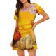 thumbnail image 1 of Balery The Chicken Family Camisón de manga corta con cuello redondo para mujer, cómodo y elegante., 1 of 6