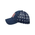 thumbnail image 3 of Nrmvnmi USA Flag Hat American Flag Baseball Cap USA Tactical Hat Washed Distressed Hats for Men Women Teens(Navy,Black,Wine,Gray,4PC), 3 of 3