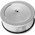 thumbnail image 2 of RPC Racing Power Company R2292 Air Cleaner Assembly  Universal; 5-1/8 Inch Flange; 6-3/8 Inch Diameter x 1-1/2 Inch Height; Round; Chrome Plated; Steel; Raised Base; With Filter; With Mounting Stud, 2 of 4