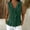 Army Green, variant on CYMMPU Women's Sleeveless Ruffle Linen Tank Top, V Neck Tie Front Button Flowy Peplum Hem Summer Blouse Black S