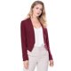 thumbnail image 3 of Chaqueta Corta Casual De Negocios Allegra K Sin Cuello Para Mujer Vino Rojo S, 3 of 6