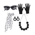 thumbnail image 1 of Accesorios de vestuario de los años 50 Fernando para mujeres Juego de 5 piezas en color negro, 1 of 8