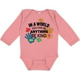 thumbnail image 3 of Inktastic In a World You Can Be Anything Be Kind Autism Awareness Boys or Girls Long Sleeve Baby Bodysuit, 3 of 5