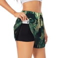 thumbnail image 3 of Lsque Eyes Watching In The Dark Printed Women's Running Shorts with Liner Pockets,Elastic Quick Dry Workout Athletic Gym Yoga Shorts,Womens High Waist Shorts-Medium, 3 of 9