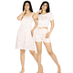 thumbnail image 1 of Set Pijama 3 Piezas Mujer Verano Bata Top y Short, 1 of 5