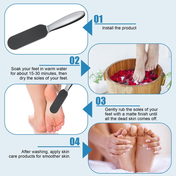 Qarigey 50 unids/set removedor de callos de pedicura autoadhesivo fácil de aplicar y quitar la piel muerta de acero inoxidable Protección de la piel