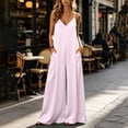 thumbnail image 2 of uublik Womens Jumpsuit Casual Loose Overalls Jumpsuits Wide Leg Pants Rompers with Pockets, 2 of 7