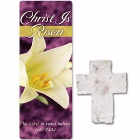 - Christian Tools of Affirmation 19073X Christ is Risen Plantable Seed Cross & Bookmark