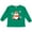 Kelly Green, variant on Cute Winter Penguin in Hat and Scarf with Snowflakes Boys or Girls Long Sleeve Toddler T-Shirt
