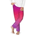 thumbnail image 2 of Wukai Light Purple Glitter Print Teenagers' Pajama Pant Sleep Pajama Lounge Pant PJ Bottoms with Pockets and Button Fly(Available in Big & Tall)-XS(5-6), 2 of 6