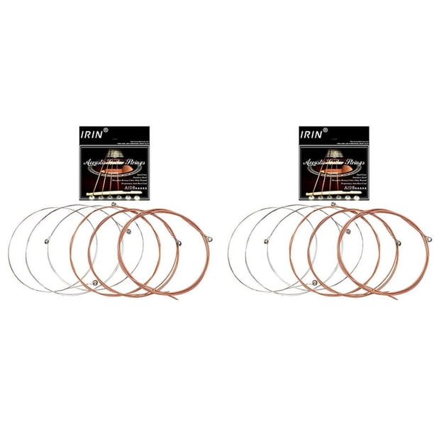 A108 12Pcs / Set Cuerda de Guitarra Acústica 009-045 Pulgadas 6 Cuerdas Accesorios de Piezas de Guitarra