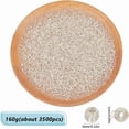 thumbnail image 2 of Perles de Rocaille en Verre 160g Doublées Argent Trou Rond Petites Perles Rondes Blanches Diamètre 3mm Trou 1mm 160g par Ensemble, 2 of 5