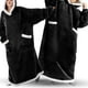 thumbnail image 3 of Manta de peluche con mangas, manta suave de gran tamaño, sudadera con capucha, sudadera con capucha Sherpa para mujeres y hombres, manta de franela esponjosa para TV con mangas, manta de cuerpo, 3 of 6