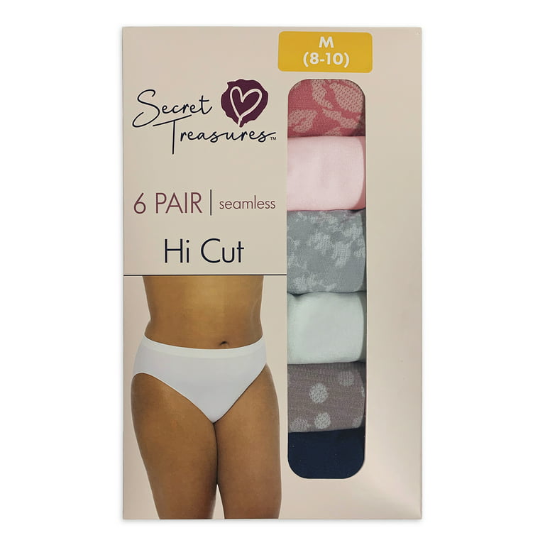 Secret Treasures Women's Seamless High-Cut Panties, 6-Pack