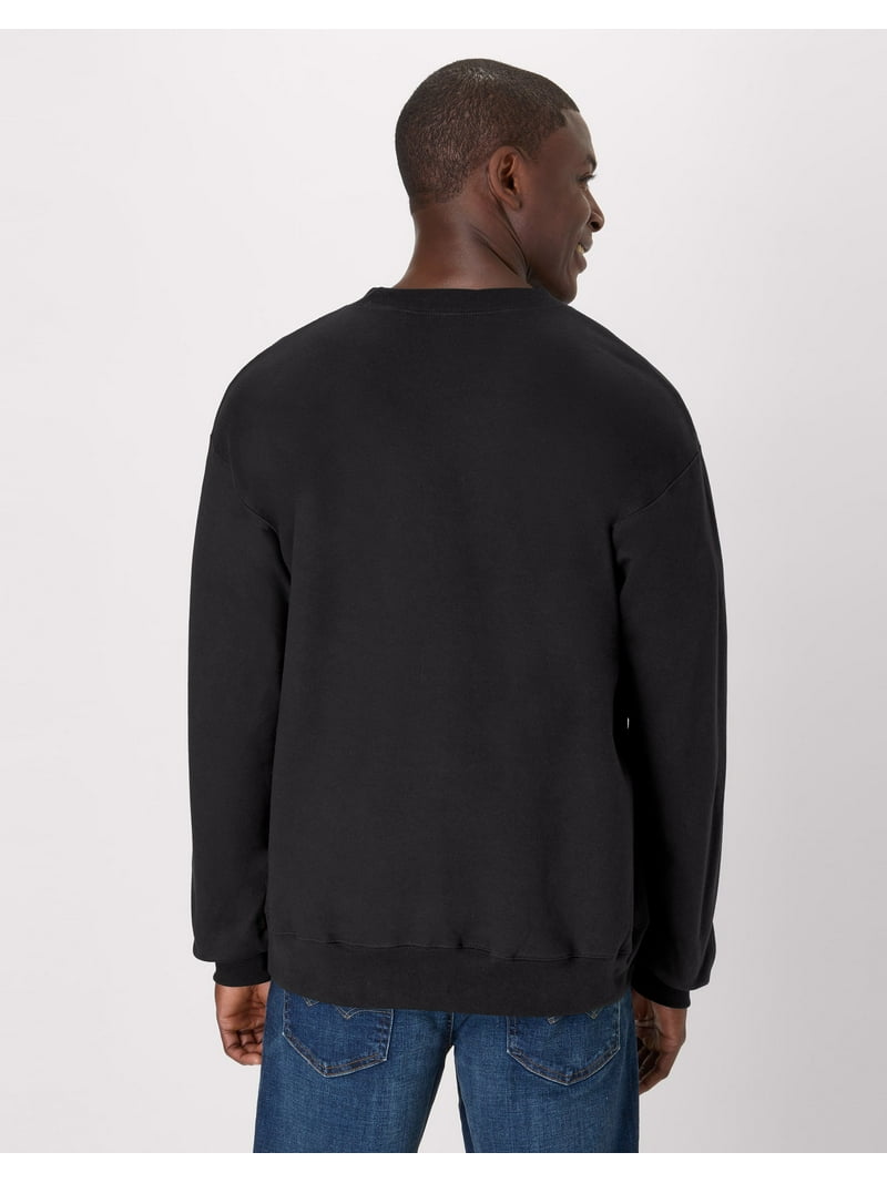Hanes Ultimate Men's Heavyweight Fleece Crewneck Sweatshirt Black