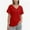 Red, variant on Women's Short Sleeve V-Neck Shirts Loose Casual Tee T-Shirt