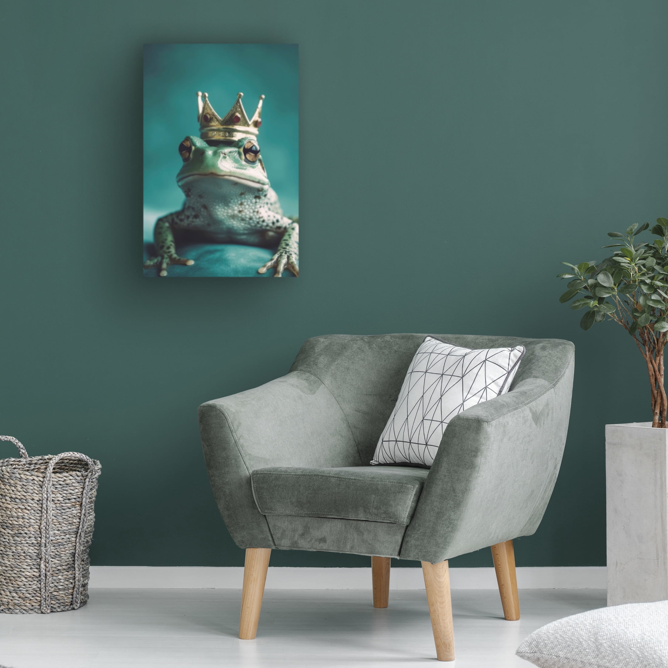 Trademark Fine Art Treechild  Kiss The Frog Canvas Wall Art