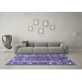 thumbnail image 3 of Ahgly Company Machine Washable Indoor Square Persian Blue Traditional Area Rugs, 5' Square, 3 of 4