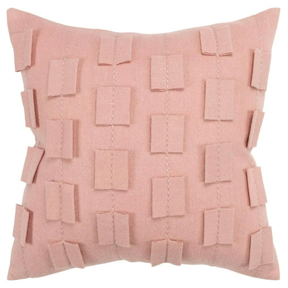 Donny Osmond Stripe 20" x 20" Poly Filled Pillow with Wool Felt Cover-Blush