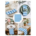 thumbnail image 3 of Blue Striped Cloth Napkins Set of 4 Reusable Dinner Napkins, Modern Simple Monochrome Geometric White Cocktail Napkin Washable Table Napkins for Wedding/Holiday Party/Baby Shower 20"x20", 3 of 7