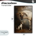 thumbnail image 4 of Stupell Industries Victorian Hound & Horse Vintage View Black Framed Giclee Art, 12 x 18, by Petals Prints Design, 4 of 8