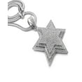 thumbnail image 3 of iJewelry2 Silver-tone Crystals Piled Stars of David Charm Pendant Franco Chain Necklace 36'', 3 of 5