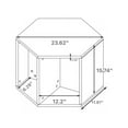 thumbnail image 3 of 2 Pieces Accent Coffee Table, Modern 47.24" Multi-Function Wood Side Table with Open Storage Space, Hexagonal Nightstand Set of 2 for Living Room, Bedroom, Black Brown, 3 of 9