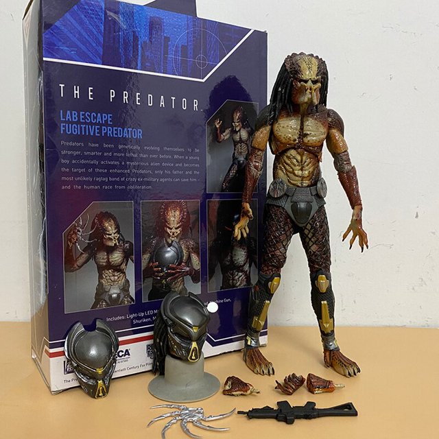 Warrior Alien NECA Jungle Hunter Predator Kenner Leader Clan Chief Resurrection Deluxe Newborn Action Figure Xenomorph Figure heqiyong LED