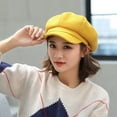 thumbnail image 7 of D-GROEE Women Beret Newsboy Hat British Style Wool Cap Classic Autumn Spring Winter Hats, 7 of 7