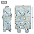 thumbnail image 7 of Catalonia Wearable TV Blanket with Sleeves Arms & Feet pockets for Adult Micro Plush Fleece Large Wrap Throw Robe 75 x 5, 7 of 7