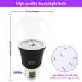 thumbnail image 3 of Hariumiu Decor Halloween UV Black Light High Brightness Energy-saving High-Durability Heat-Resistant Enhance Atmosphere 9.5W Glow in The Dark Blacklight Party Bulb for Home, 3 of 10
